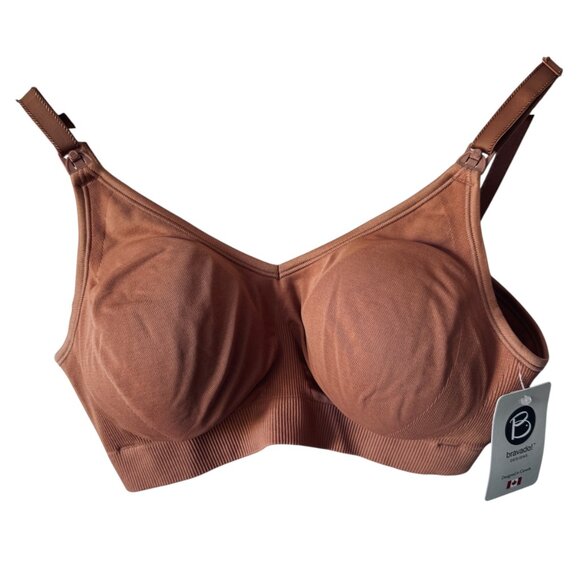 Bravado Bra Nursing Breastfeeding Body Silk Seamless Wireless Bra Cinnamon New - Picture 1 of 16